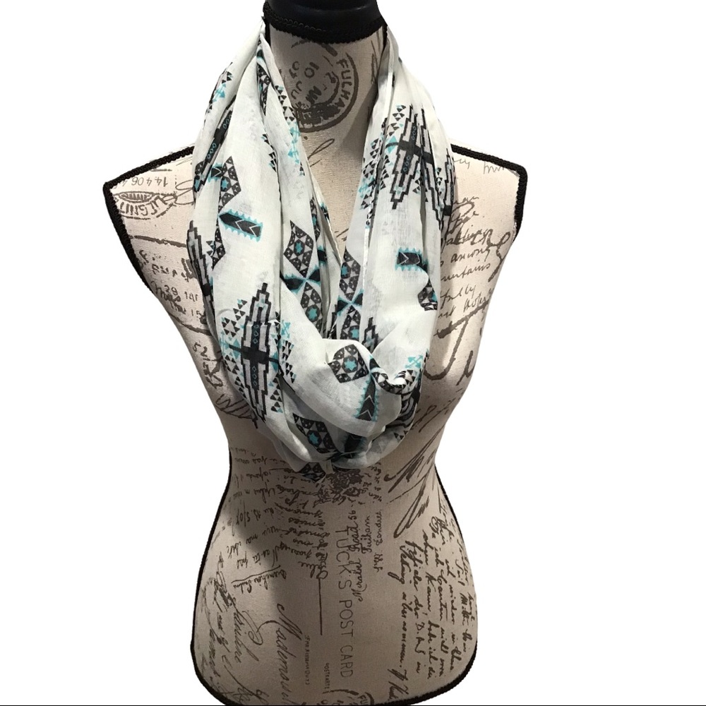 Aztec Print Fashion infinity Scarf